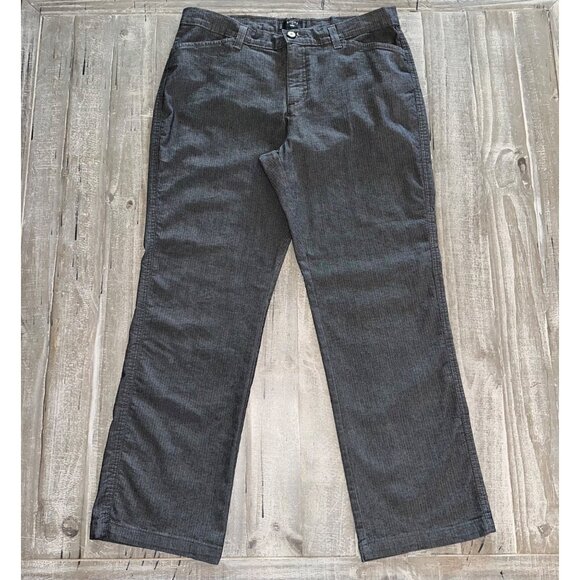 Riders by Lee Women’s 14P Black Gray Pinstripe Pants Petite Stretch Straight Leg - Picture 2 of 7